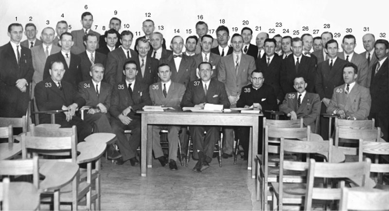 Zebranie członków i sympatyków Koła na sali Uniwersytetu Ottawskiego z okresu 1953-1956